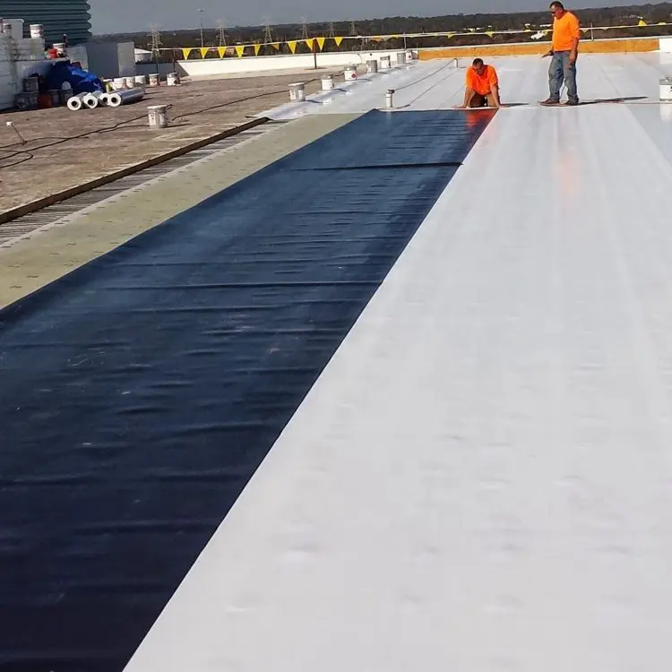 Wit Zelfkledend Dak Waterdicht 1.5Mm 60mil Dakbedekking Epdm Membraan