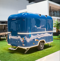 Nouvelle remorque de camion de restauration mobile en acier inoxydable pour pizzas, hamburgers, crêpes, frites, restauration commerciale et utilisation en restaurant de rue
