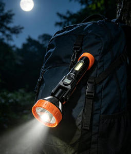 Lampe torche LED rechargeable par USB ultra-lumineuse avec lumière latérale COB, affichage numérique de la puissance, étanche, multi-modes, pour le camping - Product Image 2