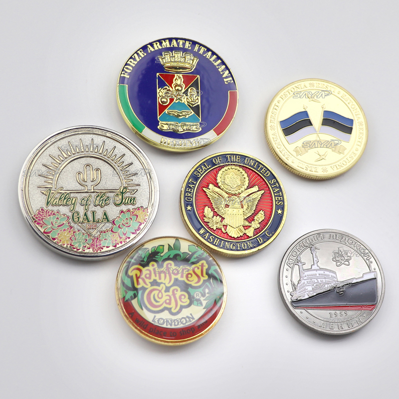 Quality Products Iron Material Embossment Travel Coin Souvenir