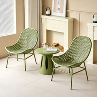 Ensemble de table et de chaises de loisirs d'extérieur, meubles modernes en plastique imperméables multifonctionnels pour patios, balcons, terrasses, ensemble de jardin