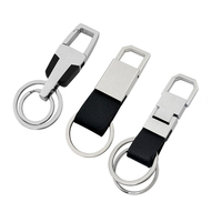 Porte-clés en acier inoxydable avec logo de voiture Porte-clés promotionnel personnalisé en cuir artificiel Porte-clés en métal par sublimation Porte-clés en cuir