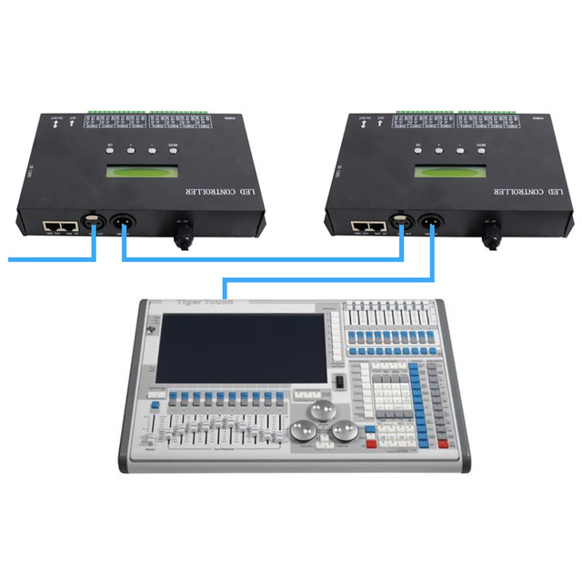 Vonew Star 8 Ports Artnet DMX to SPI LED Pixel Controller Supports SD Card DMX512 Console LED Pixel Controller