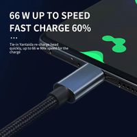 Câble de charge rapide USB 2.0 Type C vers Type C 66W haute vitesse 6A, prend en charge la transmission de données pour iPhone 15, téléphones universels