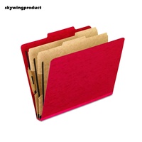 Carpeta Archivadora Skywingproduct Roja de 20 Puntos, con Cubierta de Cartón, Capacidad para 2 Pulgadas, 2 Divisores, 6 Sujetadores, Clasificación Ecológica