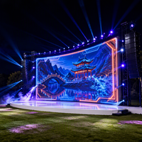 Écran LED incurvé extérieur étanche IP65 pour la location, P1.56 P1.95 P2.6 P2.97 P3.91, 7680Hz, mur LED couleur pleine pour concerts et événements