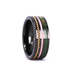 Moda 2020 tú y yo para siempre juntos y seguro verde mayor caja de madera y de cadena de enlace de incrustación de Rosa ranura mejor Amigo anillo - Product Image 2