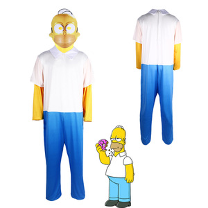 Disfraz de Cosplay de Bart Simpson de Mango, Traje Amarillo con Máscara, Impresión Digital para Actuaciones en Escenario - Product Image 2
