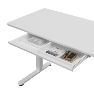 AJUNION <span class=keywords><strong>Escritorio</strong></span> de pie 120X60 cm Superficie de vidrio <span class=keywords><strong>Escritorio</strong></span> de oficina de altura ajustable inteligente <span class=keywords><strong>Escritorio</strong></span> ergonómico para trabajar con cajón de almacenamiento - Product Image 3