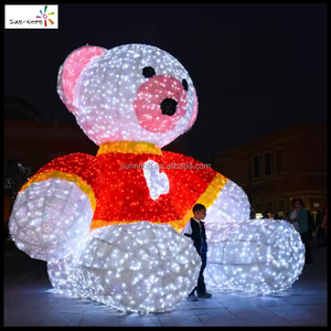 Décorations lumineuses LED d'extérieur motif ours pour les fêtes de Noël 2027 - Product Image 1