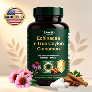 Capsules d'extrait d'Échinacée Purpurea et de Véritable Cannelle de Ceylan à Marque Blanche Personnalisée – Soutien Immunitaire et Métabolique Double – Végétalien Premium – OEM US - Product Image 1