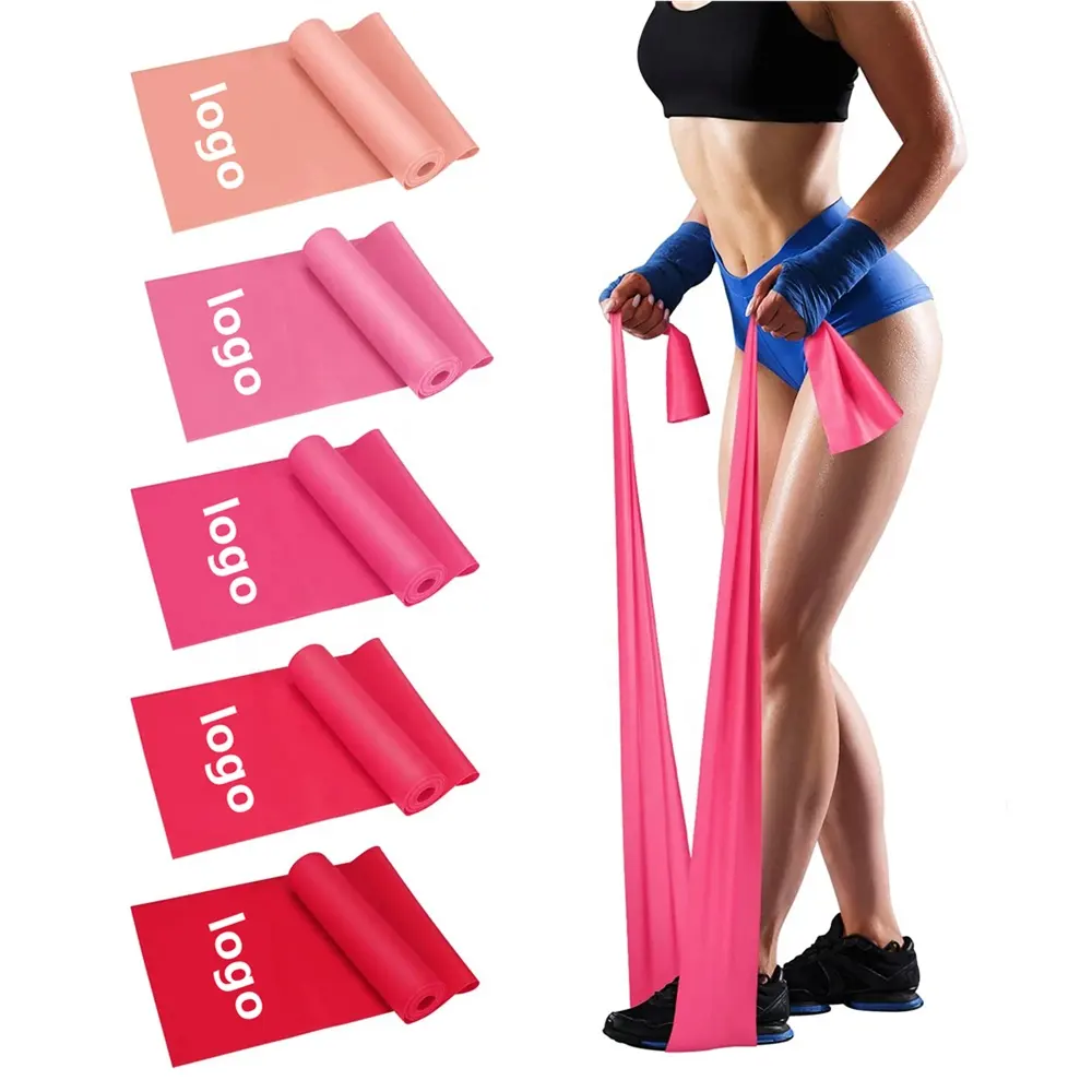 Bandes extensibles de Yoga de 1.5 m, bande plate de résistance de fitness pour la physiothérapie, la rééducation, l'entraînement de gymnastique à domicile, l'exercice