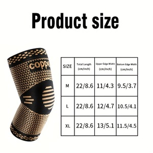 Coudière de compression tricotée noire et or respirante et durable pour le tennis, le basketball et le fitness - Product Image 5