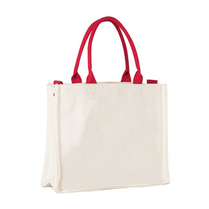 Sac fourre-tout en toile pour femme avec motif de dessin animé et logo personnalisé, poignée d'épaule, impression personnalisée et design de lettres - Product Image 1