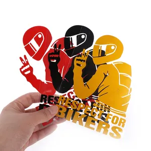 1pc 15x11CM Respect Biker Sticker For On Car Motorcycle Vinyl 3D Stickers Motorcycle Vinyl 3D Stickers And Decals