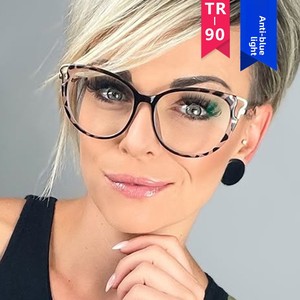 Montatura per Occhiali TR90 Anti Luce Blu a <span class=keywords><strong>Occhio</strong></span> di <span class=keywords><strong>Gatto</strong></span>, Prezzo all'Ingrosso, Nuova Forma Concava Rossa alla Moda per Donna - Product Image 4