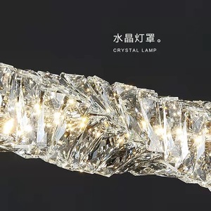 Modern Minimalist Luxury Crystal Chandelier for <b>Dining</b> Room Simple Elegant Design for Showroom Villa <b>Dining</b> Table Pendant <b>Lights</b> - Product Image 3