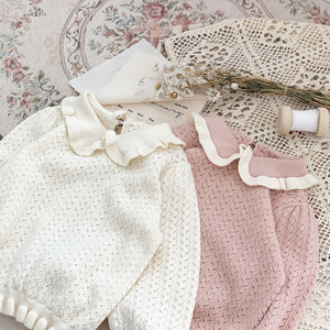 Pull en tricot vintage pour bébés et jeunes enfants filles, collection hiver 2022, vêtements d'automne pour enfants, vente en gros 025AS22168 - Product Image 4