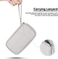 Bolsa de almacenamiento digital con cremallera, informal, portátil, impermeable, resistente a golpes, multifuncional, con 4-6 compartimentos, protección para datos