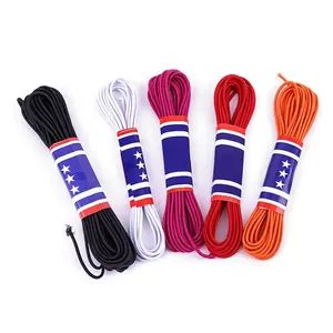 Elastic Cord Drawstring Cord Plastic Stoppers 3mm Elastic Rope In Bundles Solid Colorful Round Rubber Elastic Cord