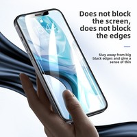 Film en verre anti-empreintes digitales haute définition A + Grade 0.3mm grand arc blanc pour téléphone portable Apple 17 Promax 16 PLUS 9H