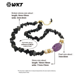 Hermoso collar <span class=keywords><strong>de</strong></span> piedras preciosas <span class=keywords><strong>de</strong></span> <span class=keywords><strong>colores</strong></span> naturales <span class=keywords><strong>de</strong></span> la primavera <span class=keywords><strong>con</strong></span> piedra pequeña y perla pequeña circón chapado en oro regalo especial para mujer - Product Image 6