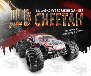HOSHI <span class=keywords><strong>JLB</strong></span> 2.4G Cheetah 4WD 1/10 80km/h Auto RC sin Escobillas de Alta Velocidad RTR, Monster Truck Todoterreno - Product Image 5