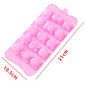 Động vật có hình dạng Silicone <span class=keywords><strong>Ice</strong></span> Cube Tray với kích thước 10.5cm x 21cm Nguồn cung cấp bên bakeware công cụ - Product Image 5
