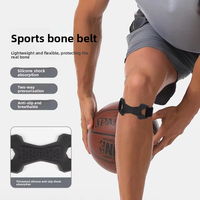 Nouvelle attelle orthopédique réglable pour genou, absorption des chocs en silicone double face, protection légère avec fermeture auto-agrippante