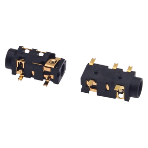 Conector Hembra Vertical PJ-327A de 3.5mm para Audio Estéreo, Montaje SMT de 5 Pines, Contactos Chapados en Oro - Product Image 4