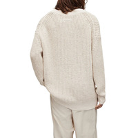 Pull en tricot personnalisé 100% coton pull surdimensionné pull en tricot côtelé col en V grande taille chandails en tricot sur mesure pour hommes