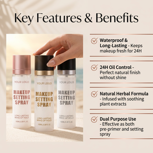 HKH OEM Private Label Natural Herbal Makeup Setting <b>Spray</b> Waterproof Natural Finish Face Mist Oil Control Makeup Fixer Custom - Product Image 2