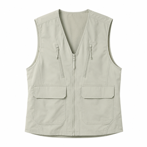 Outdoor Sports Jacket Beige Outdoor Work Jacket Premium Outdoor Jacket Utility Vest Full Zipper Polyamide Travel <strong>Gilet</strong> - Product Image 2