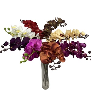 Arreglos <span class=keywords><strong>de</strong></span> boda flores artificiales phalaenopsis blancas y rojas, <span class=keywords><strong>orquídeas</strong></span> <span class=keywords><strong>de</strong></span> seda <span class=keywords><strong>de</strong></span> 9 cabezas a la <span class=keywords><strong>venta</strong></span> - Product Image 5