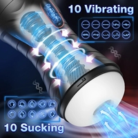Mivoo Masturbador Automático Masculino, Juguete Sexual a Prueba de Agua con 10 Modos de Succión y Vibración, Erecciones de Mayor Duración