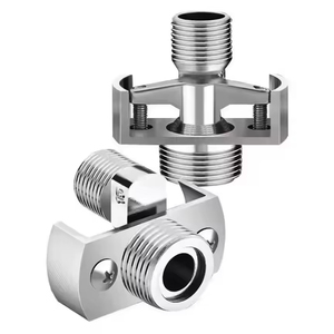 <span class=keywords><strong>Robinet</strong></span> de douche universel moderne brossé de haute qualité, à angle incurvé, diamètre variable, design excentrique gauche pour <span class=keywords><strong>cuisine</strong></span> - Product Image 1