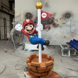 Gran oferta, escultura <span class=keywords><strong>de</strong></span> <span class=keywords><strong>Mario</strong></span> <span class=keywords><strong>de</strong></span> fibra <span class=keywords><strong>de</strong></span> vidrio personalizada <span class=keywords><strong>de</strong></span> alta calidad para centro comercial al aire libre, decoración <span class=keywords><strong>de</strong></span> calle comercial - Product Image 5