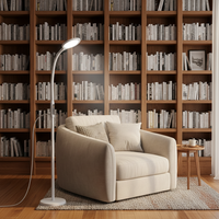 Lampe de sol LED électrique flexible moderne nordique avec télécommande, bras réglable, lampe de bureau, protection des yeux, pour salon, chambre à coucher