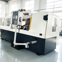 Machine de perçage horizontal automatique CNC de qualité industrielle à servo, haute précision, avec moteur à boîte de vitesses et contrôle PLC, 60 mm max.