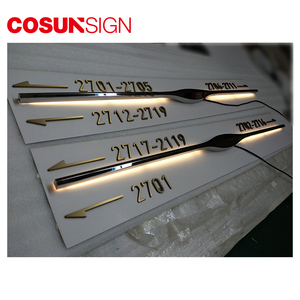 Placa <span class=keywords><strong>de</strong></span> puerta iluminada LED para interiores, letreros con acabado <span class=keywords><strong>de</strong></span> acero inoxidable, ilumina el número <span class=keywords><strong>de</strong></span> habitación <span class=keywords><strong>de</strong></span> <span class=keywords><strong>la</strong></span> casa - Product Image 2