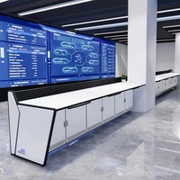 Bureaux de contrôle ergonomiques pour configuration transfrontalière, bureaux de studio de diffusion, consoles pour salles de surveillance hospitalière