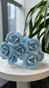 Rosa de Cerámica Hecha a Mano, Ramo de Rosas de Porcelana, Flor Artificial para Decoración de Mesa de Boda, Regalo de San Valentín - Product Image 3