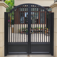 Grandes portes simples et doubles en aluminium Portes patio en alliage d'aluminium Portes d'entrée pour villas et appartements de jardin extérieur