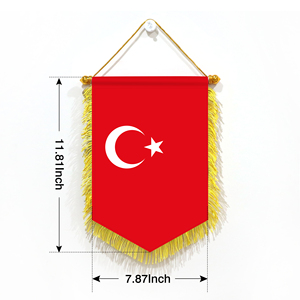 Wholesale 20x30cm Mini Pennant Car Flags Turkey Wall Decor <b>Small</b> <b>Ornaments</b> Digital Printing Hanging Display Accessories - Product Image 2