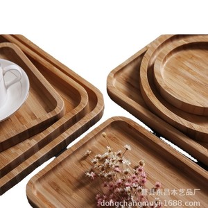 Plateau de service rectangulaire en bambou Dongchang avec compartiments pour tasses à thé, fruits, pain et en-cas - Product Image 5