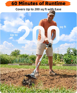 Motoculteur électrique de jardin, mini-cultivateur agricole, petite houe électrique domestique pour le travail de retournement du sol dans la ferme et la cour - Product Image 4