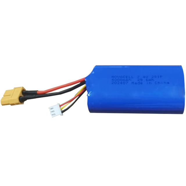 2S1P 21700 4000mAh 35A High Discharge 7.4v Lithium Ion Battery Pack Rechargeable for Drone