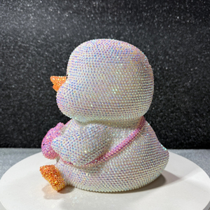 Thời Trang Mới Phim Hoạt Hình Donald Vịt Dán Pha Lê Kim Cương Bức Tượng Nhựa Thủ Công Mỹ Nghệ Điêu Khắc Trang Trí Nội Thất Vịt Nhỏ Màu Vàng - Product Image 4