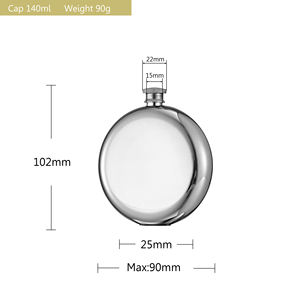 Neues Design Hochwertige Auslaufsichere 5oz Kristall-Rundflasche für Wein Wodka Geschäftsgeschenke Individuelles Logo - Product Image 5