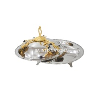 Chauffe-plats en argent plaqué, vente chaude, service de buffet, ensemble de trois chauffe-plats à vendre au prix de gros